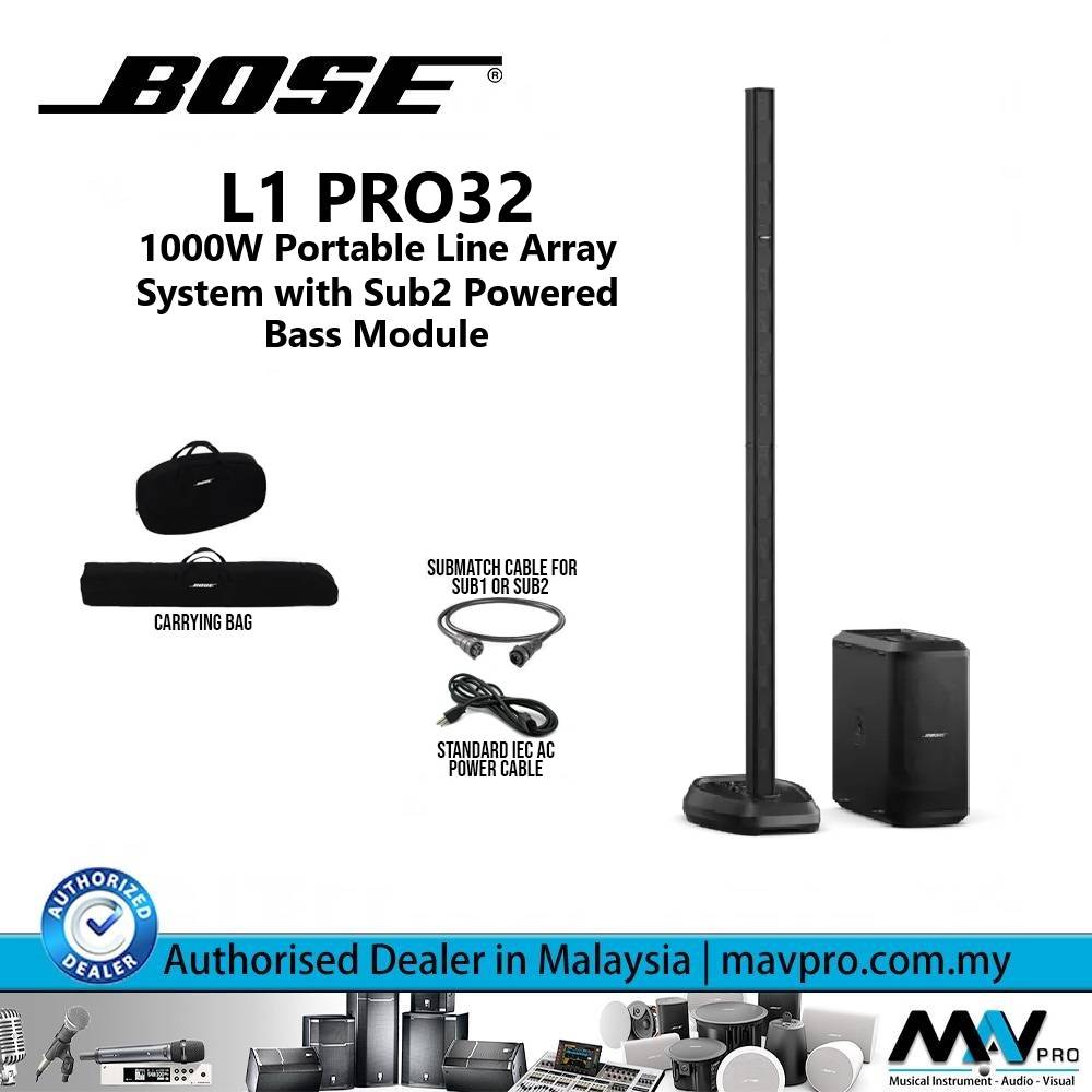 BOSE L1 PRO32 1000W Portable Line Array System with Sub1 Powered Bass